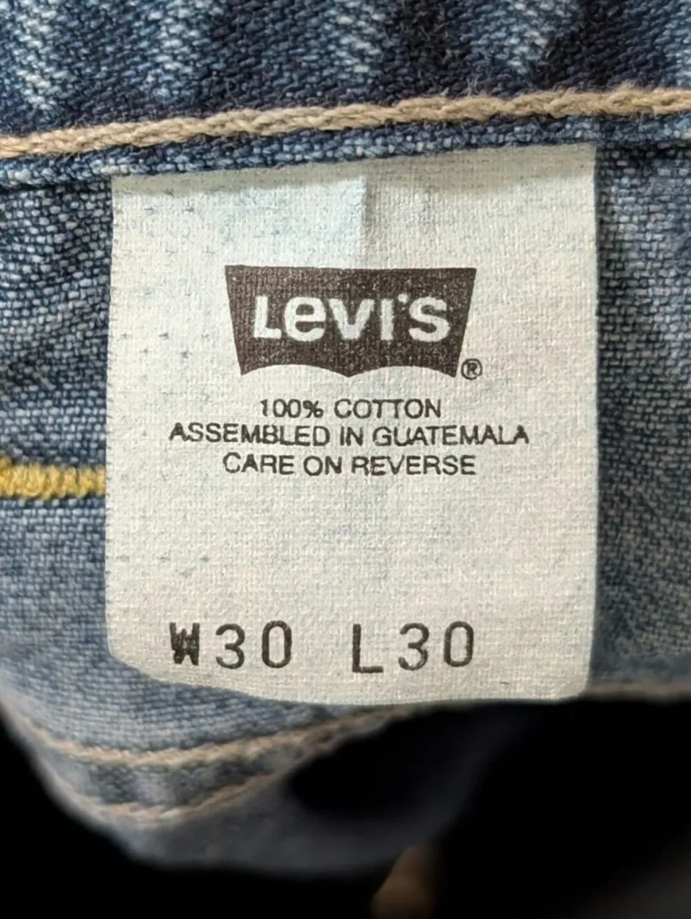 Deadstock Vintage Levis Dry Goods Carpenter Jeans Men 30x30 NWT Medium Wash 90s